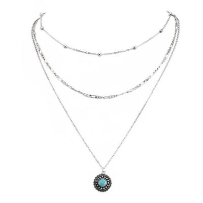 Collier créateur ras du cou argenté Mimy Bijoux fantaisie