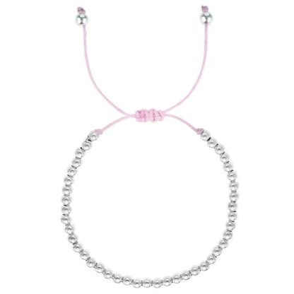 bracelet femme cordon rose