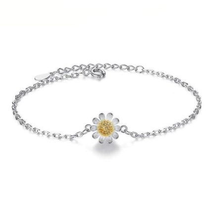bracelet fleur argent 925