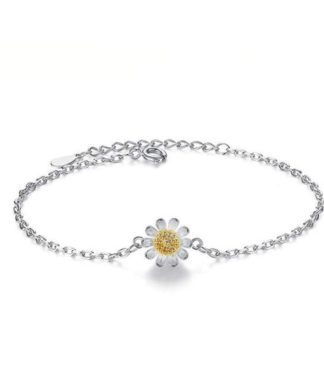 bracelet fleur argent 925