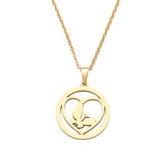 collier medaille coeur