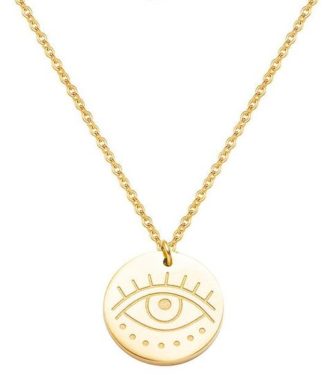 Collier medaille oeil