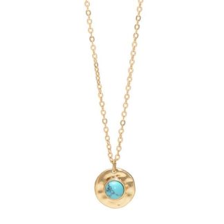 collier medaille turquoise