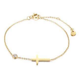 bracelet croix or