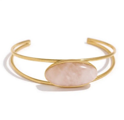 bracelet jonc pierre rose
