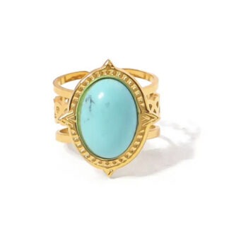bague chevaliere turquoise